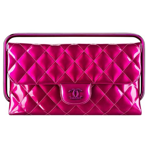 chanel pink and white clutch|vintage Chanel clutch.